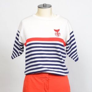 The Vintage Nautical Knit Sweater Top